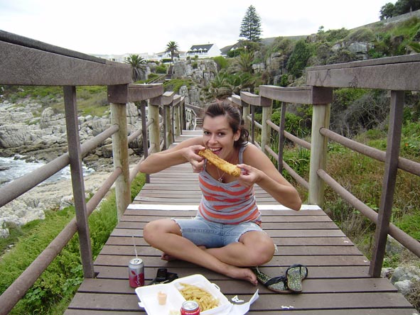 Candice McCarthy - fish and chips lunch down at the beach